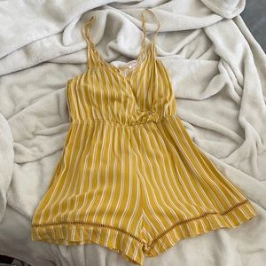 Yellow striped romper